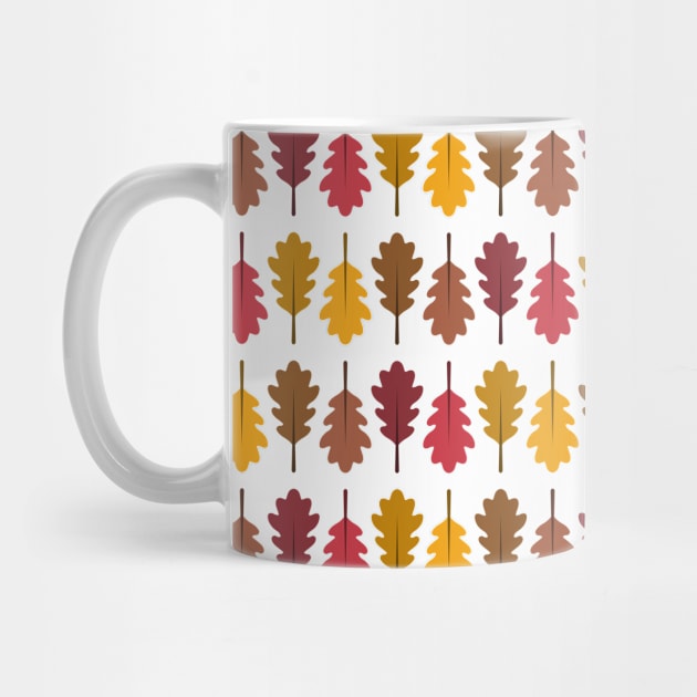 Oak Leaves Pattern (Autumn Colours) by John Uttley